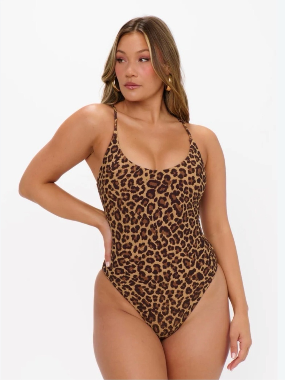 Show Me Your MuMu Positano One Piece Leopard Print One-Piece Swimsuit swim XL